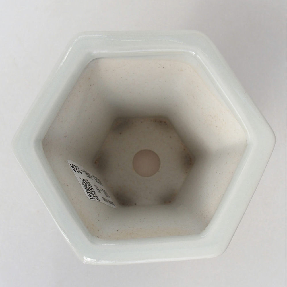 Ceramic bonsai bowl 10 x 9 x 9 cm, colour white