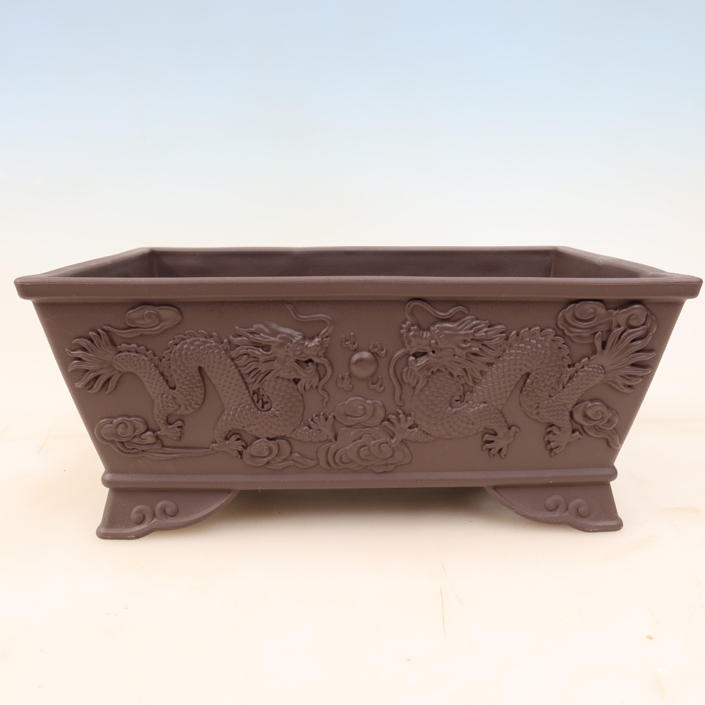 Bonsai Pot + Saucer, Plastic, MP-37 - 28 x 19 x 11.5 cm