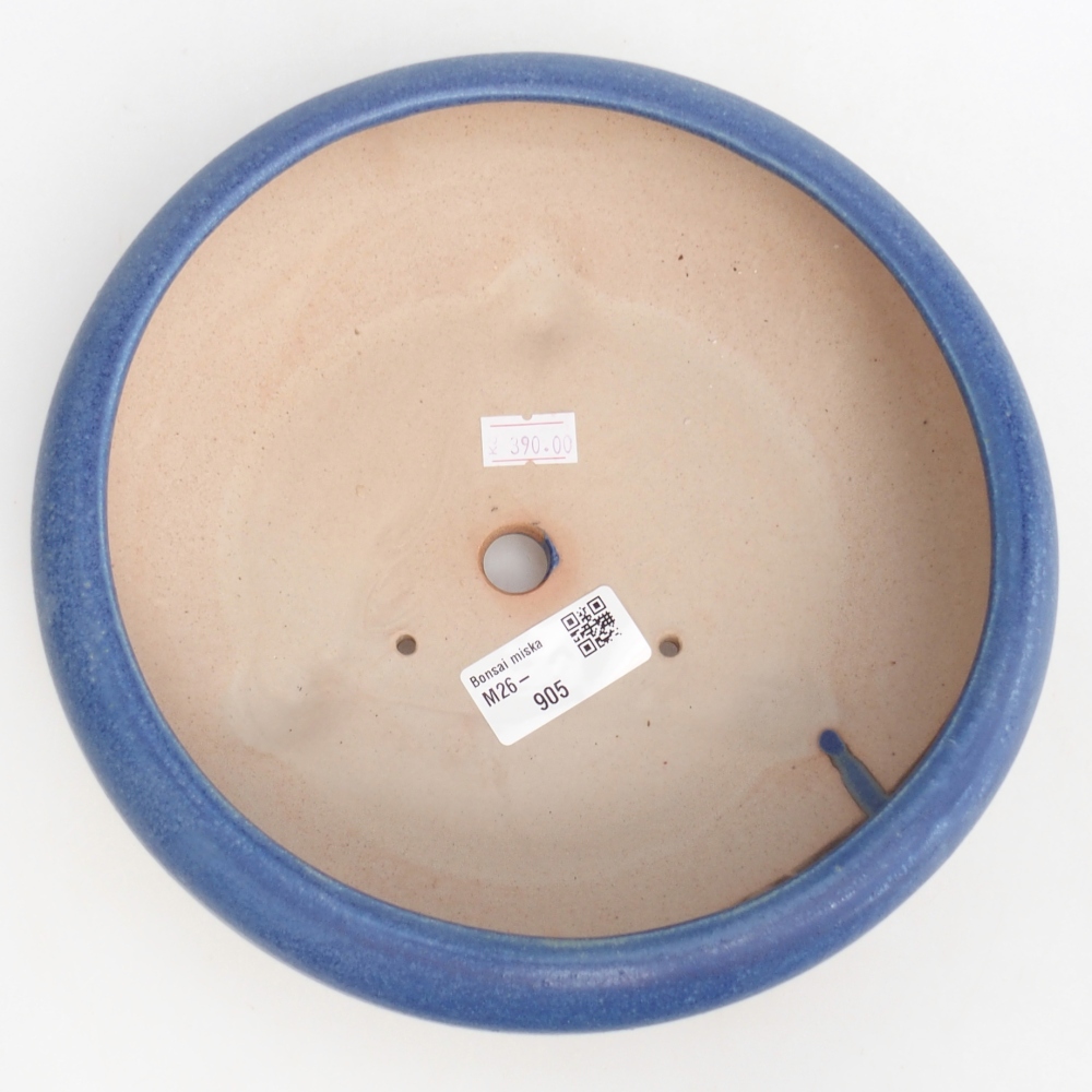 Ceramic bonsai bowl 21 x 21 x 7 cm, colour blue
