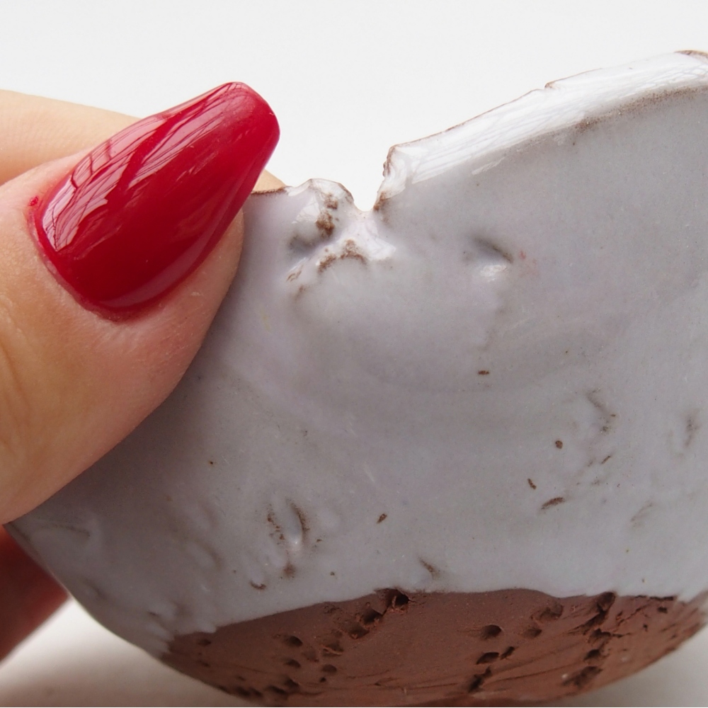 Ceramic Shell 9 x 8 x 5 cm , colour white