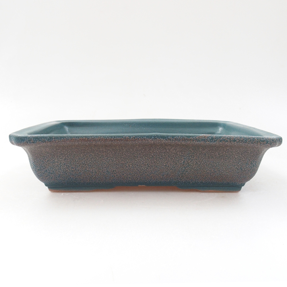 Ceramic bonsai bowl 17,5 x 13 x 4 cm, color blue