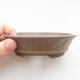 Ceramic bonsai bowl 11 x 11 x 3 cm, brown color - 1/3
