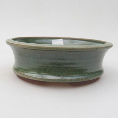 Ceramic bonsai bowl 16 x 16 x 5 cm, color green - 1