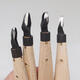 Set of 4 chisels in a leather case - NO1, NO13, N16, NO21 - 1/4