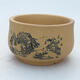 Ceramic bonsai bowl 11 x 11 x 6.5 cm, color ocher - 1/4