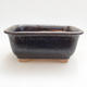 Ceramic bonsai bowl 13 x 10 x 5.5 cm, black color - 1/4