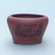 Ceramic bonsai bowl 14 x 14 x 8.5 cm, brick color - 1/4