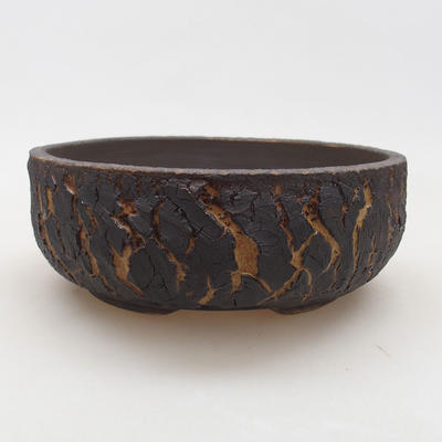 Ceramic bonsai bowl 19 x 19 x 7 cm, color cracked - 1