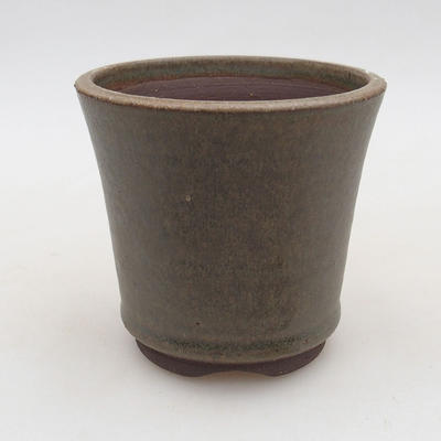 Ceramic bonsai bowl 9.5 x 9.5 x 9 cm, color green - 1