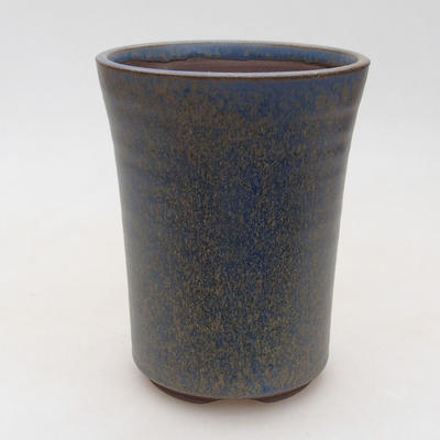 Ceramic bonsai bowl 10 x 10 x 13.5 cm, color blue - 1