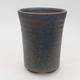 Ceramic bonsai bowl 10 x 10 x 13.5 cm, color blue - 1/3