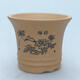 Ceramic bonsai bowl 12 x 12 x 10 cm, color ocher - 1/4