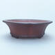 Ceramic bonsai bowl 20 x 20 x 6.5 cm, color brown - 1/4