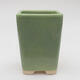 Ceramic bonsai bowl 8 x 8 x 11 cm, color green - 1/3