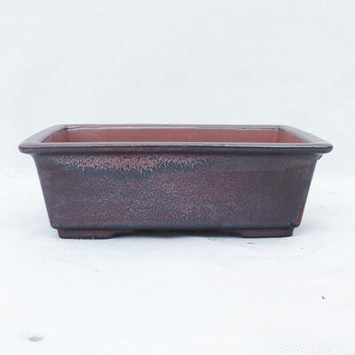 Bonsai bowl 21 x 16 x 6.5 cm, color brown-red - 1