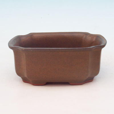 Ceramic bonsai bowl H 01 - 12 x 9 x 5 cm, brown - 12 x 9 x 5 cm - 1