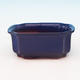 Ceramic bonsai bowl H 01 - 12 x 9 x 5 cm, blue - 12 x 9 x 5 cm - 1/3