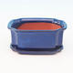 Bonsai bowl + tray H01 - tray 12 x 9 x 5 cm, tray 11,5 x 8,5 x 1 cm, blue - bowl 12 x 9 x 5 cm, podmiska 11,5 x 8,5 x 1 cm - 1/3