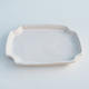 Bonsai tray H 01 - 11,5 x 8,5 x 1 cm, white - 11.5 x 8.5 x 1 cm - 1/2