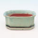 Bonsai bowl + tray H01 - tray 12 x 9 x 5 cm, tray 11,5 x 8,5 x 1 cm, green - bowl 12 x 9 x 5 cm, podmiska 11,5 x 8,5 x 1 cm - 1/3
