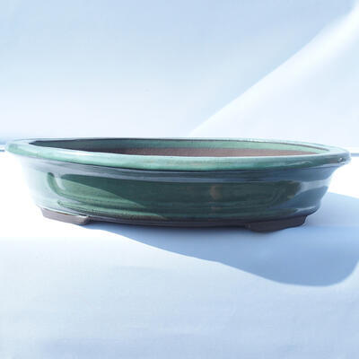 Bonsai bowl 41 x 33 x 9 cm color green - 1