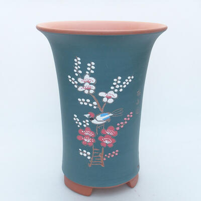 Ceramic bonsai bowl 21 x 21 x 27 cm, color blue - 1