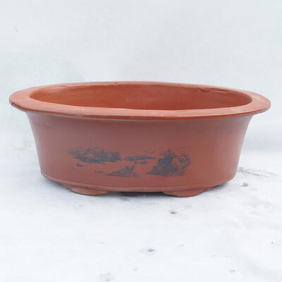 Bonsai bowl 37 x 28 x 12 cm, brick color - 1