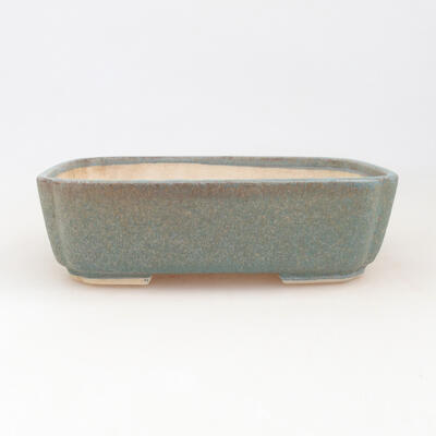 Ceramic bonsai bowl 17.5 x 14.5 x 5 cm, color blue - 1