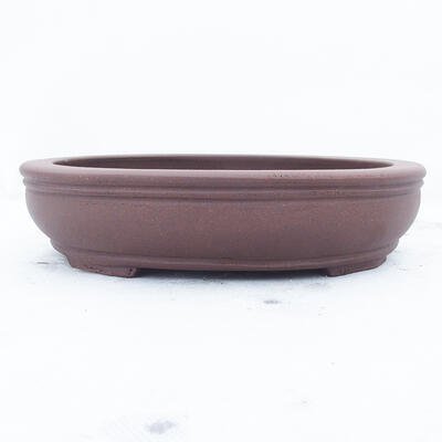Bonsai bowl 21 x 18 x 4.5 cm, brown color - 1