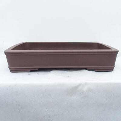 Bonsai bowl 49 x 39 x 9.5 cm, color brown - 1
