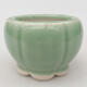 Ceramic bonsai bowl 7 x 7 x 5 cm, color green - 1/3
