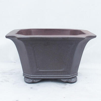 Bonsai bowl 30 x 30 x 17 cm, color brown - 1