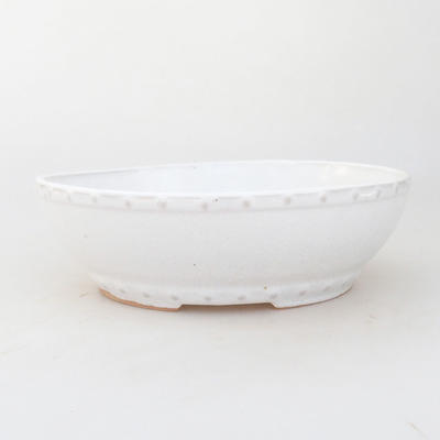 Ceramic bonsai bowl 18 x 18 x 5,5 cm, color white - 1