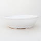 Ceramic bonsai bowl 18 x 18 x 5,5 cm, color white - 1/4
