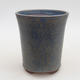 Ceramic bonsai bowl 10.5 x 10.5 x 12 cm, brown-blue color - 1/3