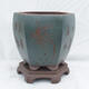 Bonsai bowl 31 x 31 x 31 cm, color brown-blue - 1/7