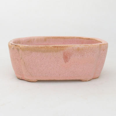 Ceramic bonsai bowl 12.5 x 10 x 4.5 cm, pink color - 1