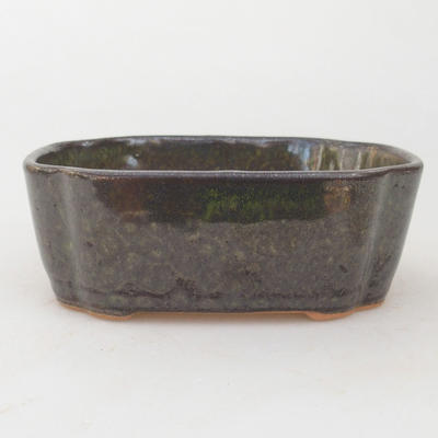 Ceramic bonsai bowl 12.5 x 10 x 4.5 cm, gray-green color - 1