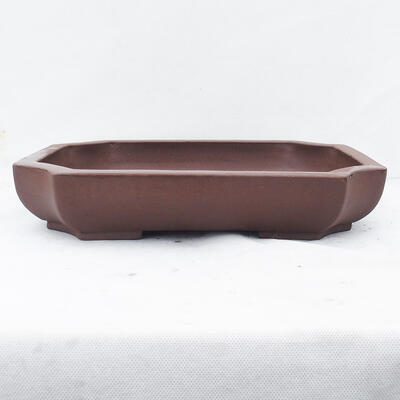 Bonsai bowl 36 x 30 x 6.5 cm, color brown - 1