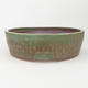 Ceramic bonsai bowl 24,5 x 24,5 x 7 cm, brown-green color - 1/4