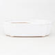 Ceramic bonsai bowl 18 x 13,5 x 5 cm, color white - 1/4