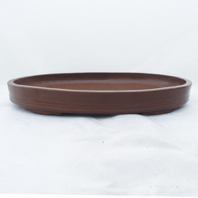 Bonsai bowl 37 x 26 x 4.5 cm, brown color - 1