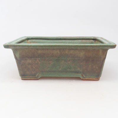 Ceramic bonsai bowl 16 x 12 x 6 cm, color green - 1