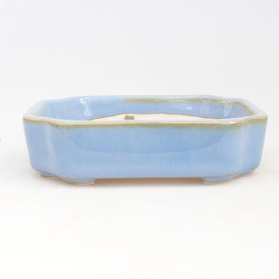 Ceramic bonsai bowl 10 x 8,5 x 2,5 cm, color blue - 1