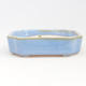 Ceramic bonsai bowl 10 x 8,5 x 2,5 cm, color blue - 1/4