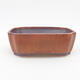 Ceramic bonsai bowl 16.5 x 14 x 5.5 cm, brown color - 1/3