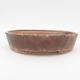 Ceramic bonsai bowl 22.5 x 20 x 5 cm, brown color - 1/3
