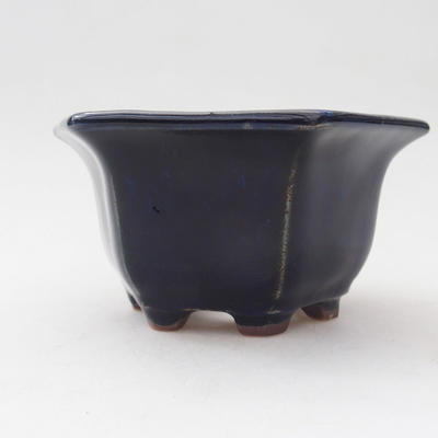 Ceramic bonsai bowl 10.5 x 10.5 x 5 cm, color blue - 1