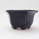 Ceramic bonsai bowl 10.5 x 10.5 x 5 cm, color blue - 1/4
