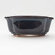 Ceramic bonsai bowl 12.5 x 10.5 x 4 cm, gray color - 1/4